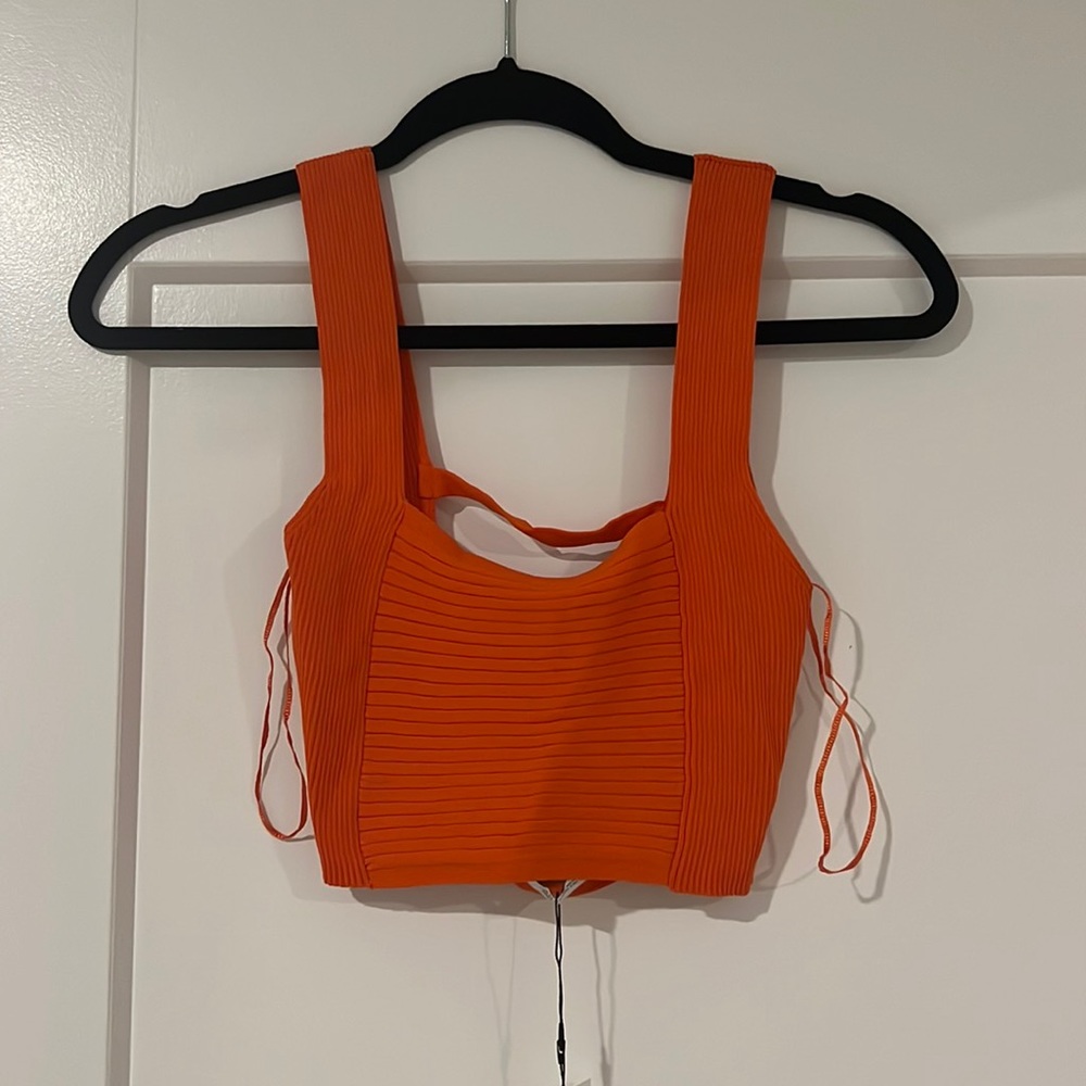 Zara ribbed knit crop top